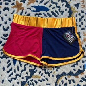 Hot Topic Red and Blue Colorblock Shorts